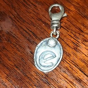 Silpada Silver E charm, C2505